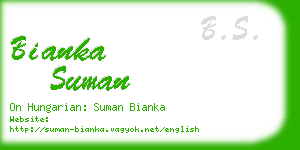 bianka suman business card